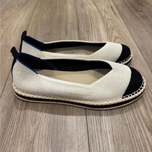 Rothy's Black and Cream Espadrilles